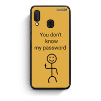 Thumbnail for Samsung Galaxy A30 My Password Θήκη από τη Smartfits με σχέδιο στο πίσω μέρος και μαύρο περίβλημα | Smartphone case with colorful back and black bezels by Smartfits