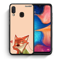 Thumbnail for Θήκη Samsung Galaxy A30 Nick Wilde And Judy Hopps Love 1 από τη Smartfits με σχέδιο στο πίσω μέρος και μαύρο περίβλημα | Samsung Galaxy A30 Nick Wilde And Judy Hopps Love 1 case with colorful back and black bezels