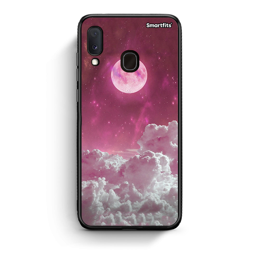 Samsung Galaxy A30 Pink Moon Θήκη από τη Smartfits με σχέδιο στο πίσω μέρος και μαύρο περίβλημα | Smartphone case with colorful back and black bezels by Smartfits