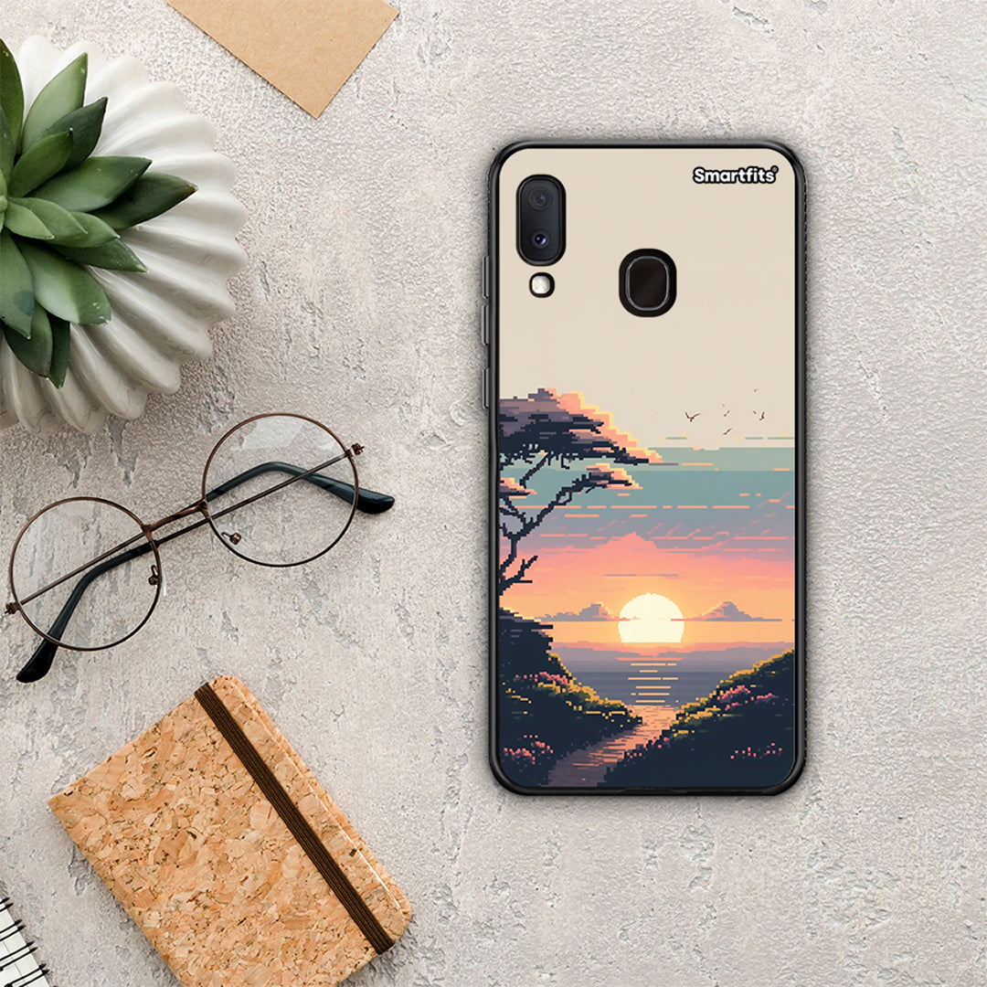 Pixel Sunset - Samsung Galaxy M20 case