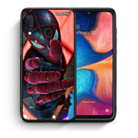 Thumbnail for Θήκη Samsung A20e Spider Hand από τη Smartfits με σχέδιο στο πίσω μέρος και μαύρο περίβλημα | Samsung A20e Spider Hand case with colorful back and black bezels