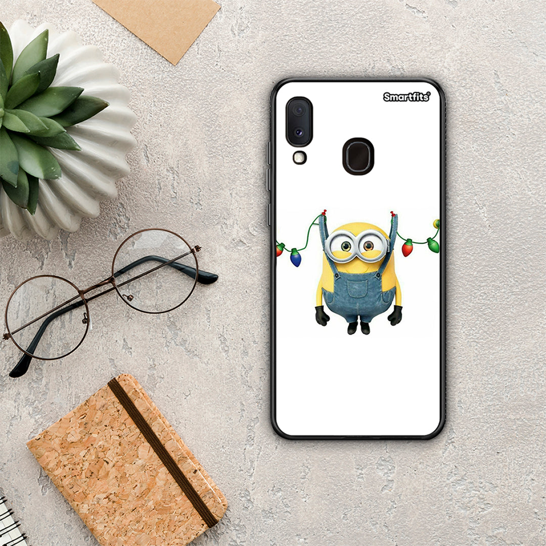 Xmas Minion Lights - Samsung Galaxy A30 case