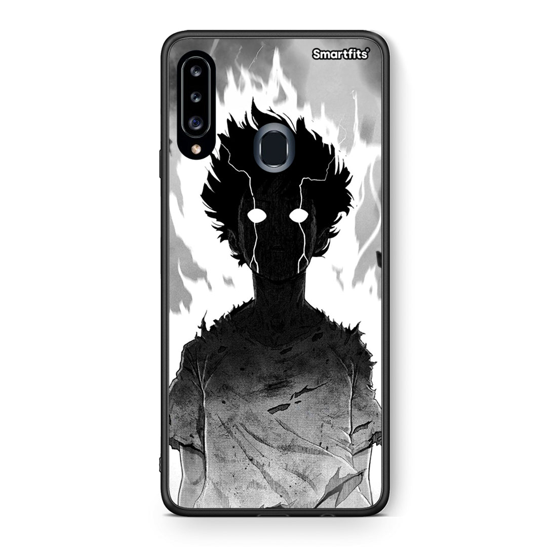 Θήκη Samsung Galaxy A20s Anime Boy από τη Smartfits με σχέδιο στο πίσω μέρος και μαύρο περίβλημα | Samsung Galaxy A20s Anime Boy case with colorful back and black bezels