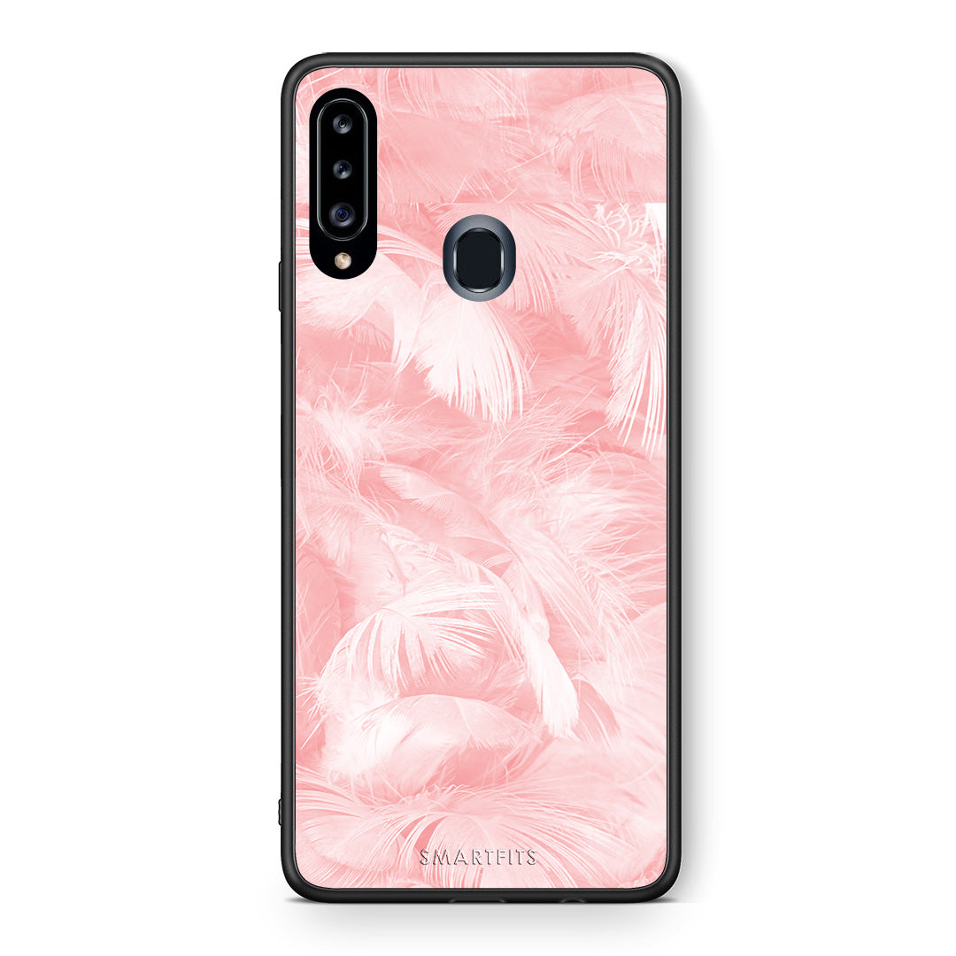 Boho Pink Feather - Samsung Galaxy A20s case