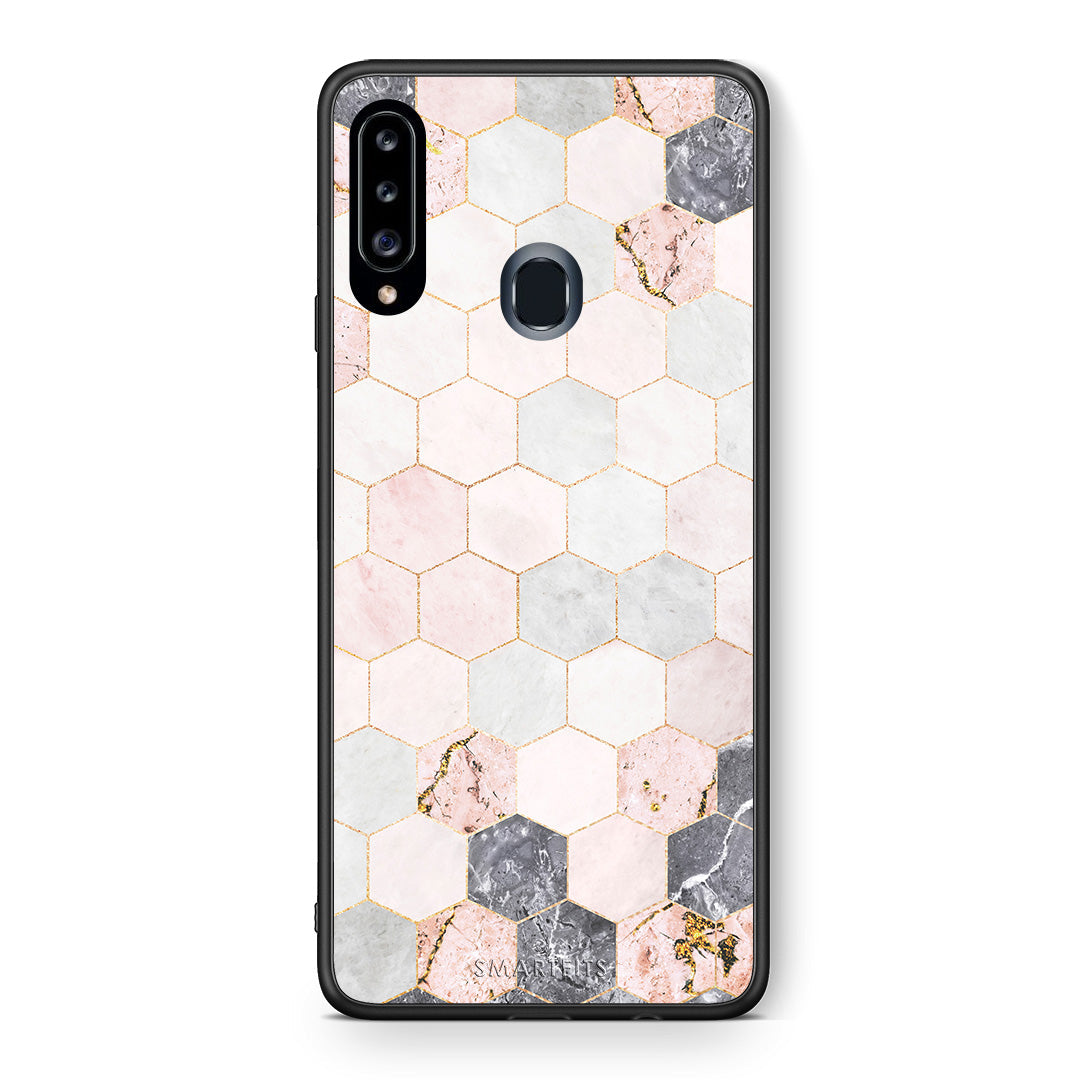 Marble Hexagon Pink - Samsung Galaxy A20s case