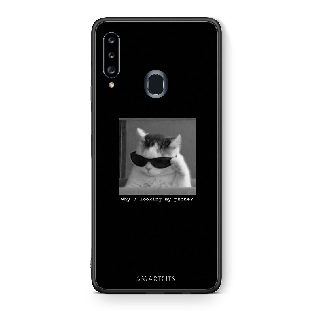 Meme Cat - Samsung Galaxy A20s case