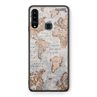 Thumbnail for Θήκη Samsung Galaxy A20s World Map από τη Smartfits με σχέδιο στο πίσω μέρος και μαύρο περίβλημα | Samsung Galaxy A20s World Map case with colorful back and black bezels
