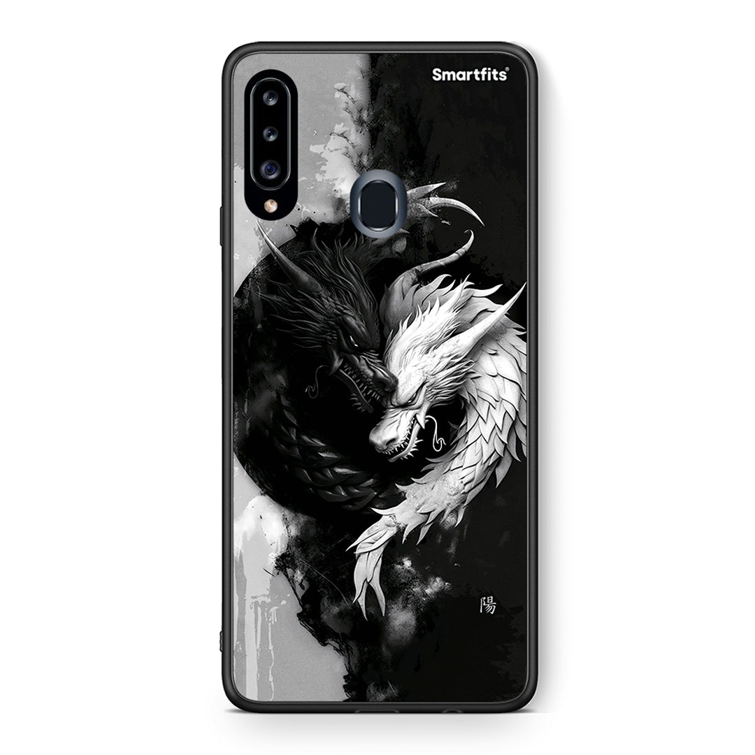 Θήκη Samsung Galaxy A20s Yin Yang από τη Smartfits με σχέδιο στο πίσω μέρος και μαύρο περίβλημα | Samsung Galaxy A20s Yin Yang case with colorful back and black bezels