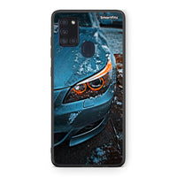 Thumbnail for Samsung A21s Bmw E60 Θήκη από τη Smartfits με σχέδιο στο πίσω μέρος και μαύρο περίβλημα | Smartphone case with colorful back and black bezels by Smartfits