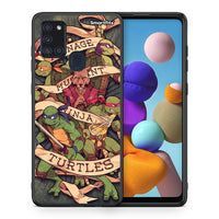 Thumbnail for Θήκη Samsung A21s Ninja Turtles από τη Smartfits με σχέδιο στο πίσω μέρος και μαύρο περίβλημα | Samsung A21s Ninja Turtles case with colorful back and black bezels