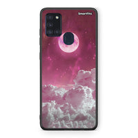 Thumbnail for Samsung A21s Pink Moon Θήκη από τη Smartfits με σχέδιο στο πίσω μέρος και μαύρο περίβλημα | Smartphone case with colorful back and black bezels by Smartfits