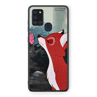 Thumbnail for Samsung A21s Tod And Vixey Love 2 θήκη από τη Smartfits με σχέδιο στο πίσω μέρος και μαύρο περίβλημα | Smartphone case with colorful back and black bezels by Smartfits