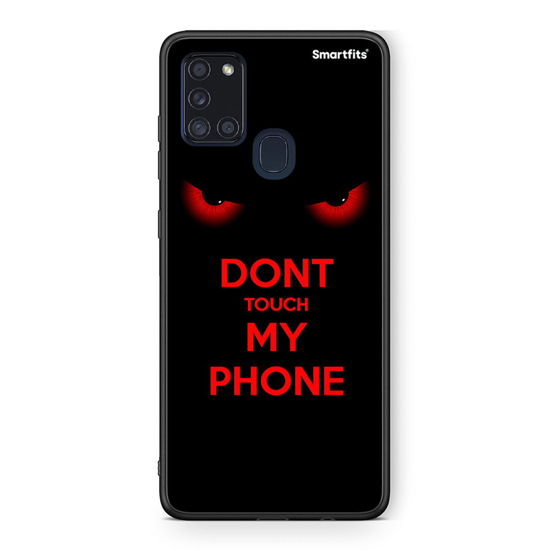Samsung A21s Touch My Phone Θήκη από τη Smartfits με σχέδιο στο πίσω μέρος και μαύρο περίβλημα | Smartphone case with colorful back and black bezels by Smartfits