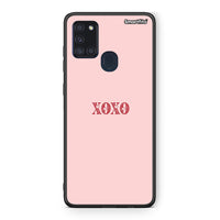 Thumbnail for Samsung A21s XOXO Love θήκη από τη Smartfits με σχέδιο στο πίσω μέρος και μαύρο περίβλημα | Smartphone case with colorful back and black bezels by Smartfits