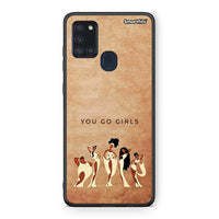 Thumbnail for Samsung A21s You Go Girl θήκη από τη Smartfits με σχέδιο στο πίσω μέρος και μαύρο περίβλημα | Smartphone case with colorful back and black bezels by Smartfits