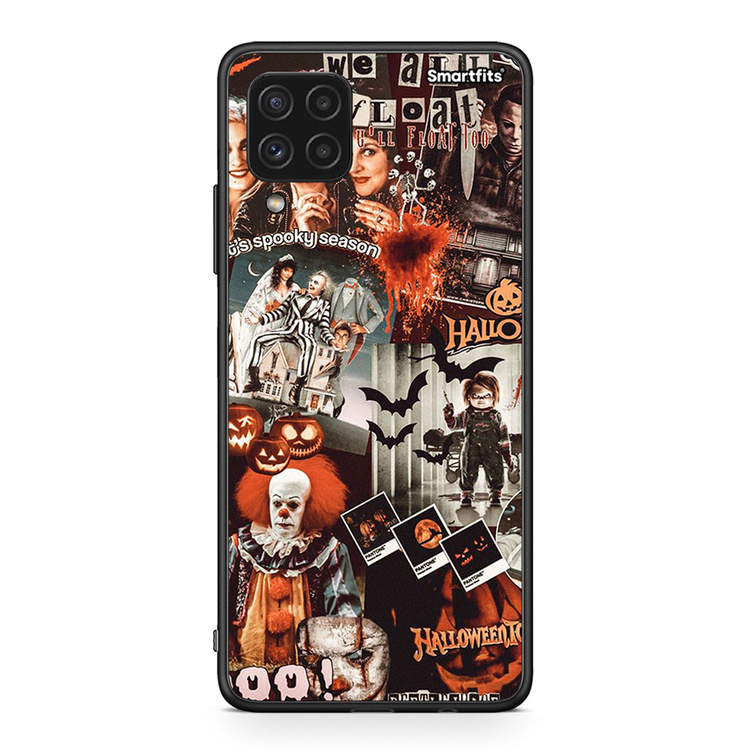 Samsung A22 4G Halloween Spooky Season Θήκη από τη Smartfits με σχέδιο στο πίσω μέρος και μαύρο περίβλημα | Smartphone case with colorful back and black bezels by Smartfits