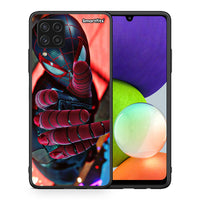 Thumbnail for Θήκη Samsung A22 4G Spider Hand από τη Smartfits με σχέδιο στο πίσω μέρος και μαύρο περίβλημα | Samsung A22 4G Spider Hand case with colorful back and black bezels
