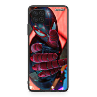 Thumbnail for Samsung A22 4G Spider Hand Θήκη από τη Smartfits με σχέδιο στο πίσω μέρος και μαύρο περίβλημα | Smartphone case with colorful back and black bezels by Smartfits