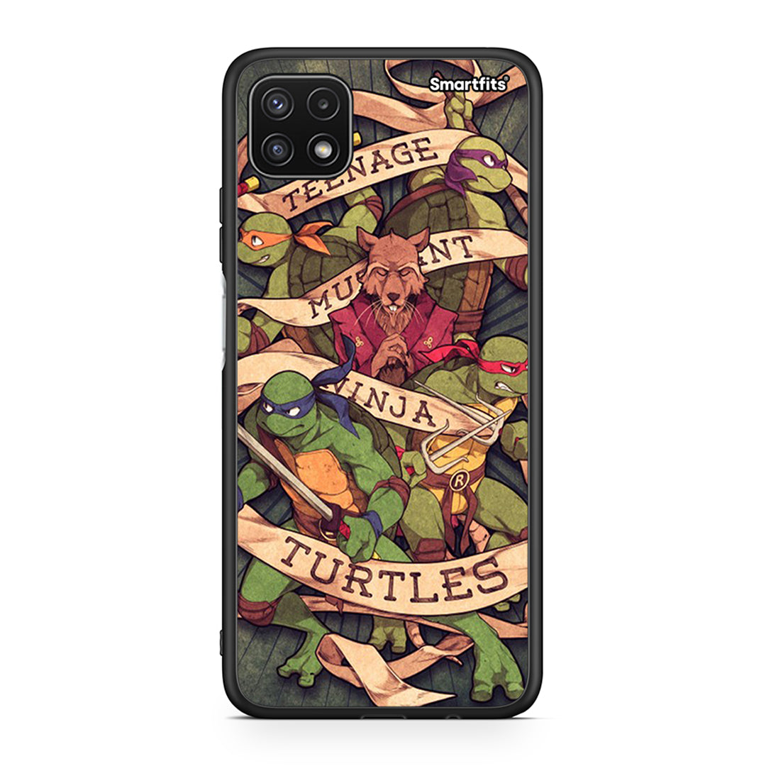 Samsung A22 5G Ninja Turtles θήκη από τη Smartfits με σχέδιο στο πίσω μέρος και μαύρο περίβλημα | Smartphone case with colorful back and black bezels by Smartfits