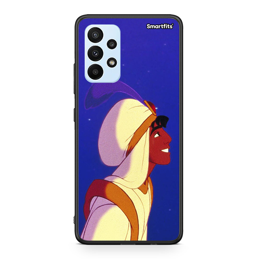 Samsung A23 Alladin And Jasmine Love 1 θήκη από τη Smartfits με σχέδιο στο πίσω μέρος και μαύρο περίβλημα | Smartphone case with colorful back and black bezels by Smartfits