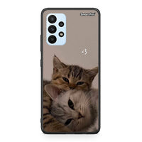 Thumbnail for Samsung A23 Cats In Love Θήκη από τη Smartfits με σχέδιο στο πίσω μέρος και μαύρο περίβλημα | Smartphone case with colorful back and black bezels by Smartfits