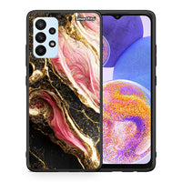 Thumbnail for Θήκη Samsung A23 Glamorous Pink Marble από τη Smartfits με σχέδιο στο πίσω μέρος και μαύρο περίβλημα | Samsung A23 Glamorous Pink Marble case with colorful back and black bezels