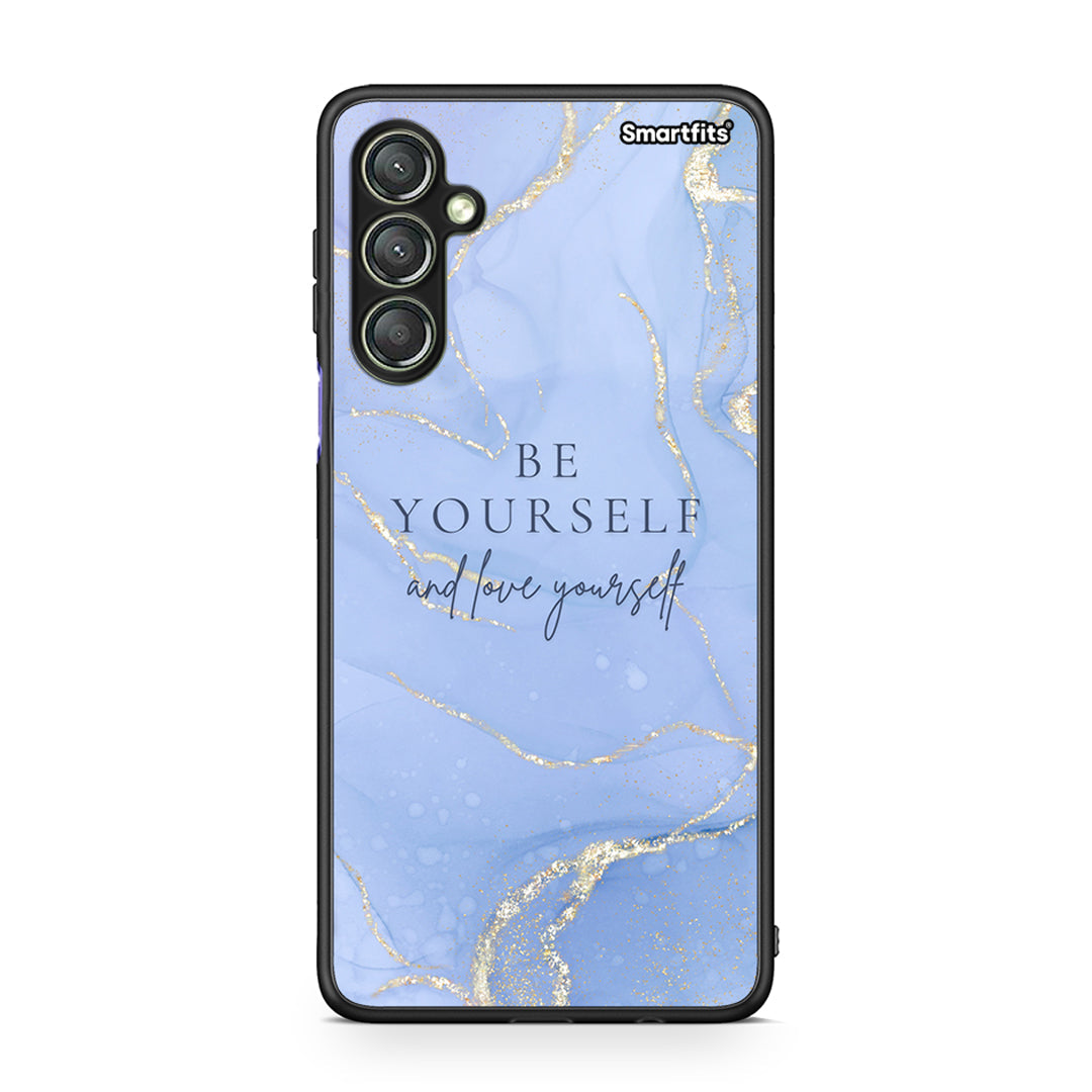 Θήκη Samsung Galaxy A24 4G Be Yourself από τη Smartfits με σχέδιο στο πίσω μέρος και μαύρο περίβλημα | Samsung Galaxy A24 4G Be Yourself Case with Colorful Back and Black Bezels