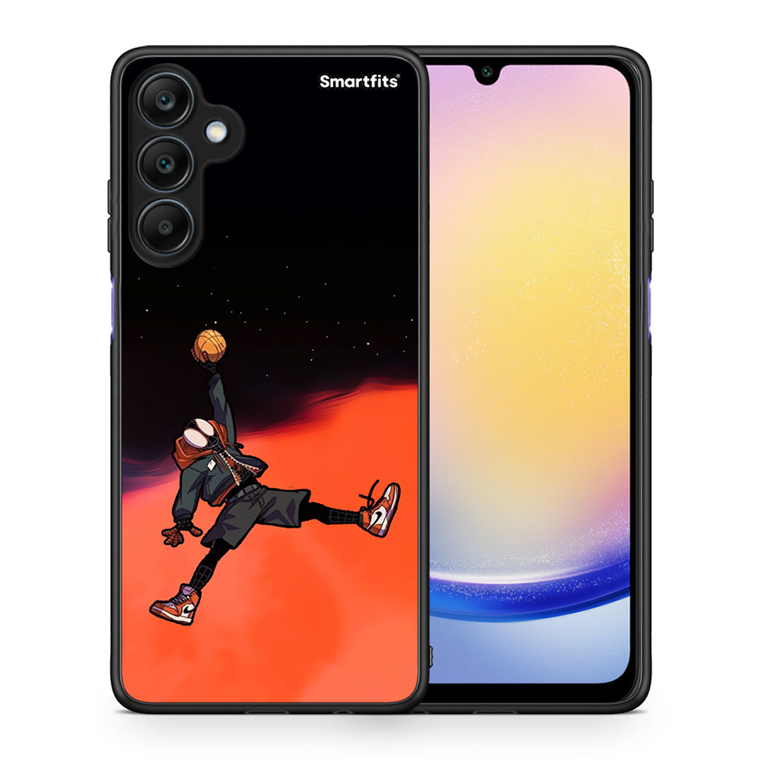 Θήκη Samsung Galaxy A25 5G Basketball Hero από τη Smartfits με σχέδιο στο πίσω μέρος και μαύρο περίβλημα | Samsung Galaxy A25 5G Basketball Hero case with colorful back and black bezels