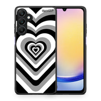 Thumbnail for Θήκη Samsung Galaxy A25 5G Black Hearts από τη Smartfits με σχέδιο στο πίσω μέρος και μαύρο περίβλημα | Samsung Galaxy A25 5G Black Hearts case with colorful back and black bezels