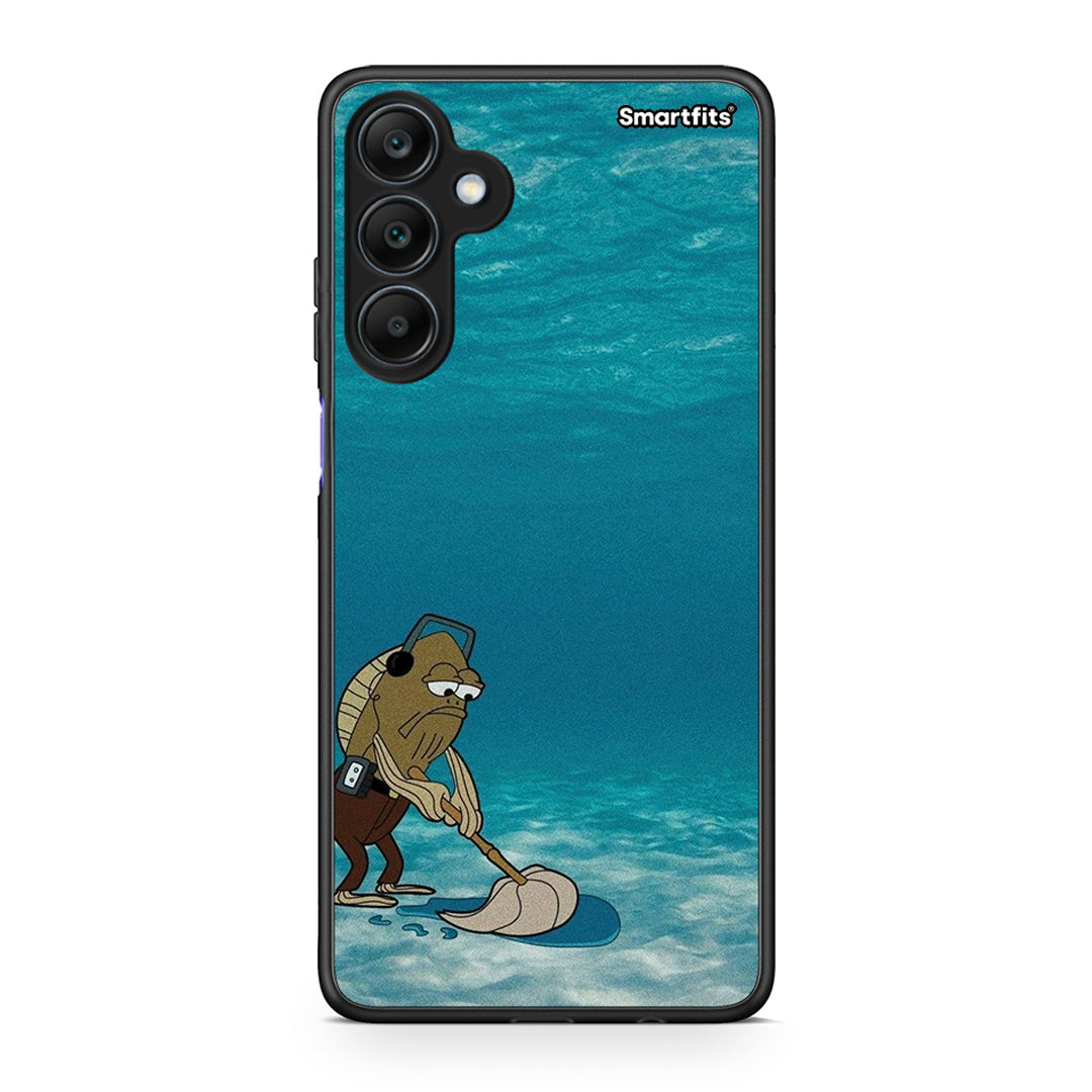 Samsung Galaxy A25 5G Clean The Ocean Θήκη από τη Smartfits με σχέδιο στο πίσω μέρος και μαύρο περίβλημα | Smartphone case with colorful back and black bezels by Smartfits