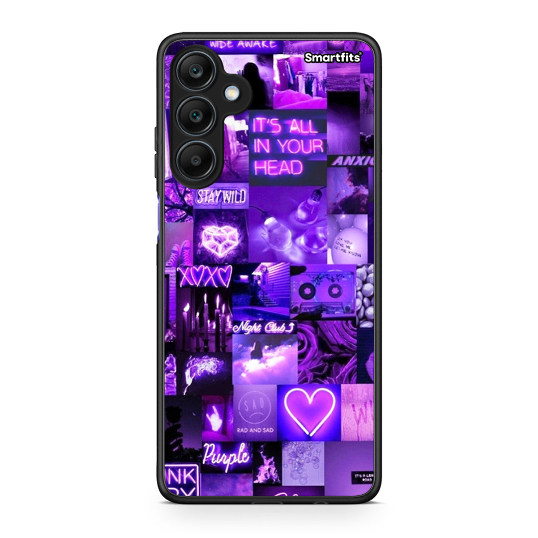 Samsung Galaxy A25 5G Collage Stay Wild Θήκη Αγίου Βαλεντίνου από τη Smartfits με σχέδιο στο πίσω μέρος και μαύρο περίβλημα | Smartphone case with colorful back and black bezels by Smartfits