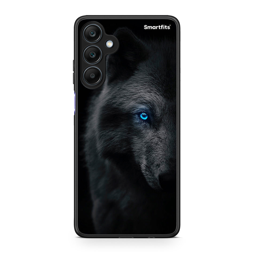 Samsung Galaxy A25 5G Dark Wolf θήκη από τη Smartfits με σχέδιο στο πίσω μέρος και μαύρο περίβλημα | Smartphone case with colorful back and black bezels by Smartfits