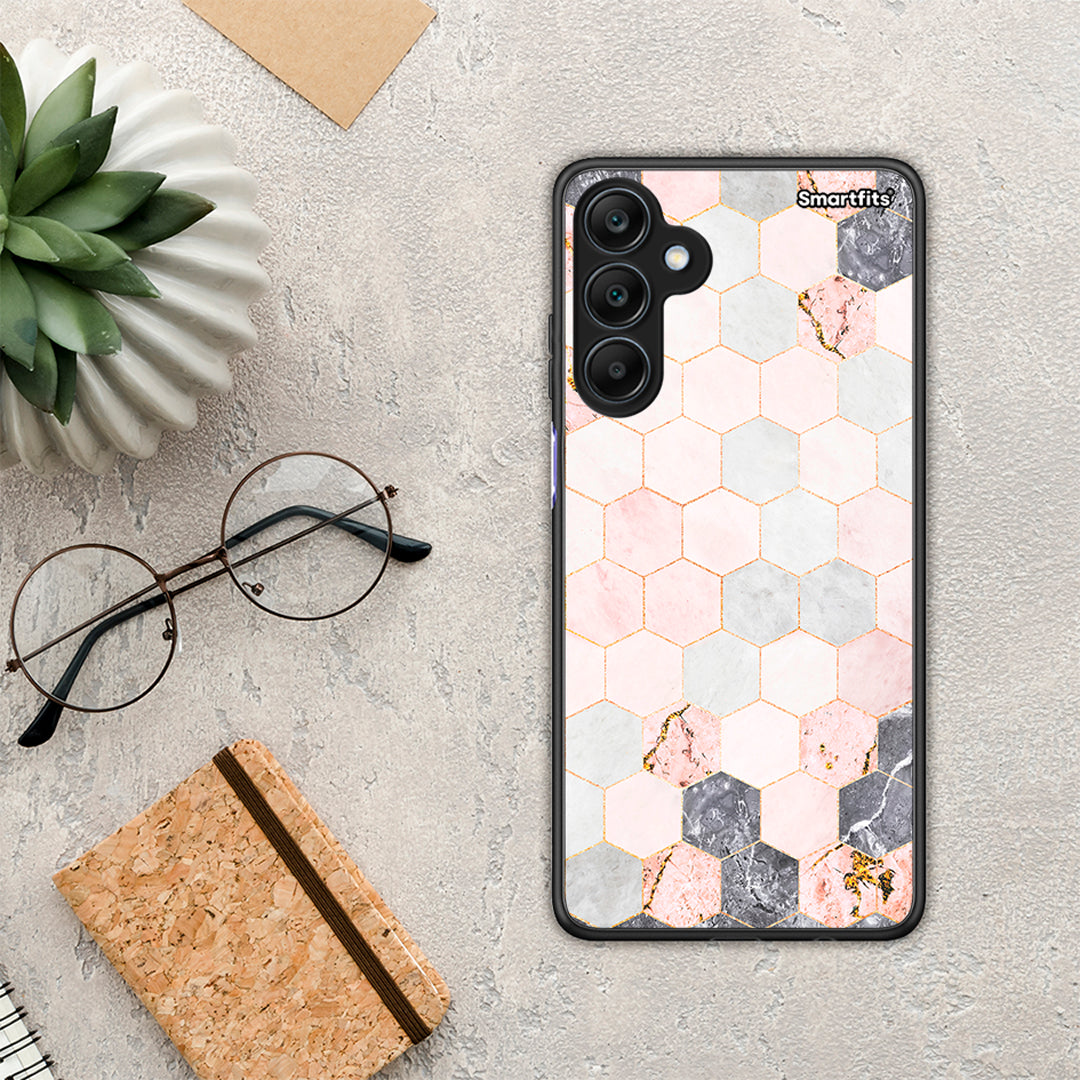 Marble Hexagon Pink - Samsung Galaxy A25 5G case