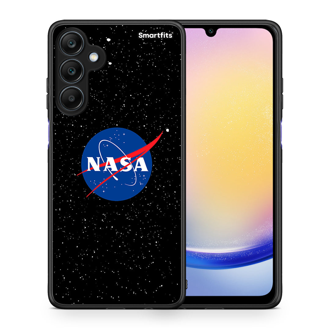 Θήκη Samsung Galaxy A25 5G NASA PopArt από τη Smartfits με σχέδιο στο πίσω μέρος και μαύρο περίβλημα | Samsung Galaxy A25 5G NASA PopArt case with colorful back and black bezels