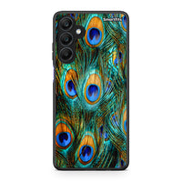 Thumbnail for Samsung Galaxy A25 5G Real Peacock Feathers θήκη από τη Smartfits με σχέδιο στο πίσω μέρος και μαύρο περίβλημα | Smartphone case with colorful back and black bezels by Smartfits