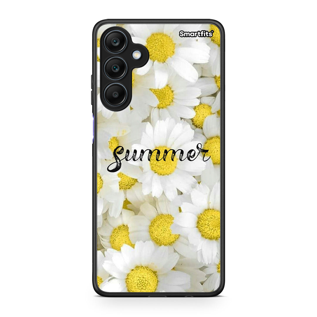 Samsung Galaxy A25 5G Summer Daisies Θήκη από τη Smartfits με σχέδιο στο πίσω μέρος και μαύρο περίβλημα | Smartphone case with colorful back and black bezels by Smartfits