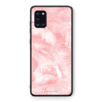 Thumbnail for Boho Pink Feather - Samsung Galaxy A31 case