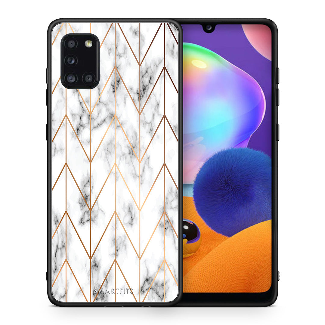 Marble Gold Geometric - Samsung Galaxy A31