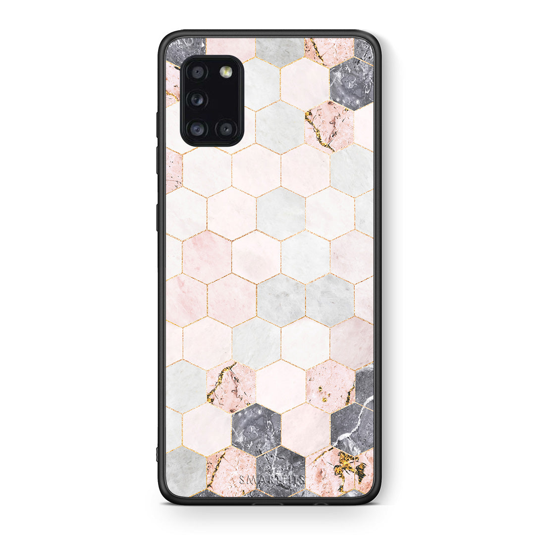Marble Hexagon Pink - Samsung Galaxy A31 case
