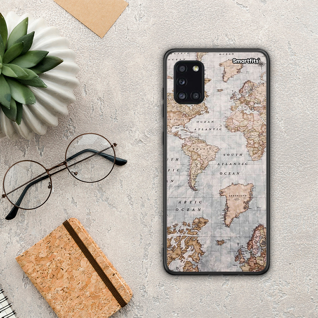 World Map - Samsung Galaxy A31 θήκη