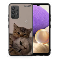 Thumbnail for Θήκη Samsung A32 4G Cats In Love από τη Smartfits με σχέδιο στο πίσω μέρος και μαύρο περίβλημα | Samsung A32 4G Cats In Love case with colorful back and black bezels