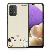 Thumbnail for Θήκη Samsung A32 4G Dalmatians Love από τη Smartfits με σχέδιο στο πίσω μέρος και μαύρο περίβλημα | Samsung A32 4G Dalmatians Love case with colorful back and black bezels