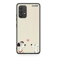 Thumbnail for Samsung A32 4G Dalmatians Love θήκη από τη Smartfits με σχέδιο στο πίσω μέρος και μαύρο περίβλημα | Smartphone case with colorful back and black bezels by Smartfits