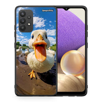 Thumbnail for Θήκη Samsung A32 4G Duck Face από τη Smartfits με σχέδιο στο πίσω μέρος και μαύρο περίβλημα | Samsung A32 4G Duck Face case with colorful back and black bezels