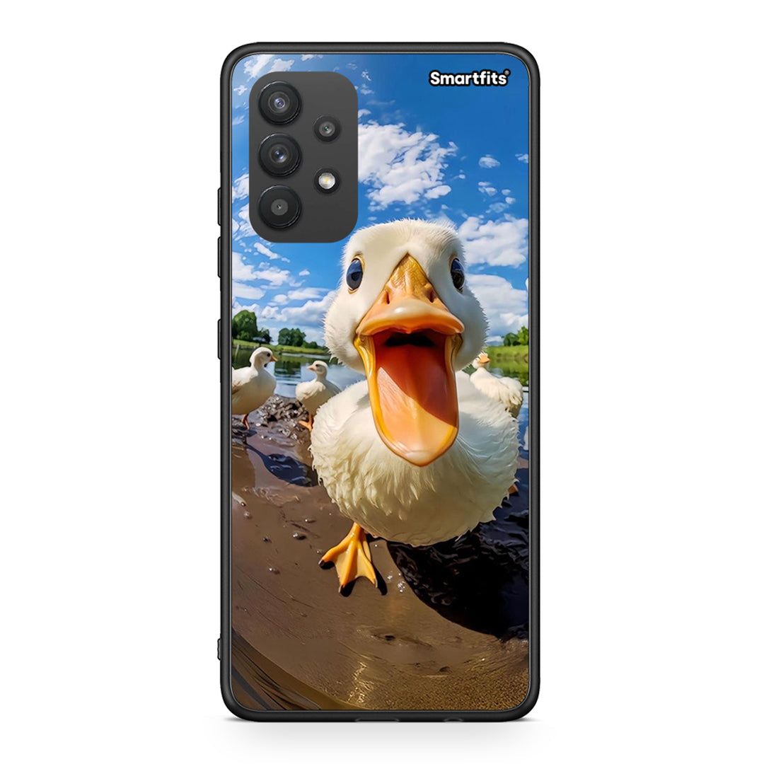 Samsung A32 4G Duck Face θήκη από τη Smartfits με σχέδιο στο πίσω μέρος και μαύρο περίβλημα | Smartphone case with colorful back and black bezels by Smartfits
