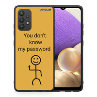 Thumbnail for Θήκη Samsung A32 4G My Password από τη Smartfits με σχέδιο στο πίσω μέρος και μαύρο περίβλημα | Samsung A32 4G My Password case with colorful back and black bezels