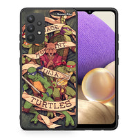Thumbnail for Θήκη Samsung A32 4G Ninja Turtles από τη Smartfits με σχέδιο στο πίσω μέρος και μαύρο περίβλημα | Samsung A32 4G Ninja Turtles case with colorful back and black bezels