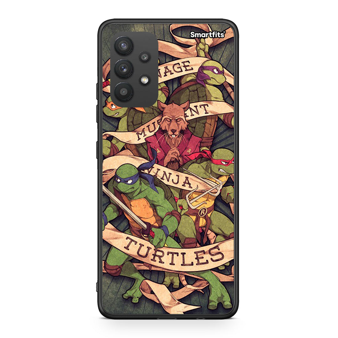 Samsung A32 4G Ninja Turtles θήκη από τη Smartfits με σχέδιο στο πίσω μέρος και μαύρο περίβλημα | Smartphone case with colorful back and black bezels by Smartfits