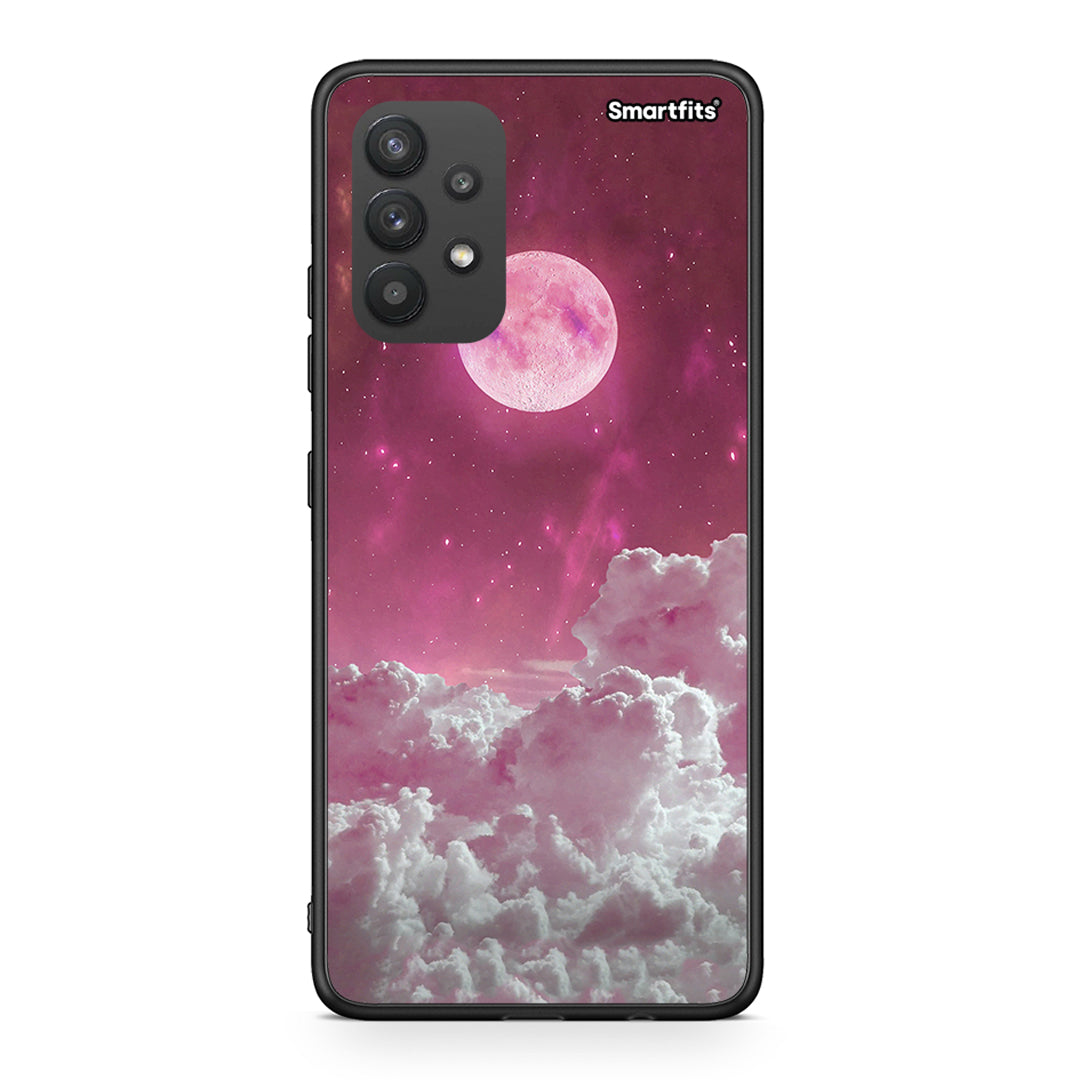 Samsung A32 4G Pink Moon Θήκη από τη Smartfits με σχέδιο στο πίσω μέρος και μαύρο περίβλημα | Smartphone case with colorful back and black bezels by Smartfits