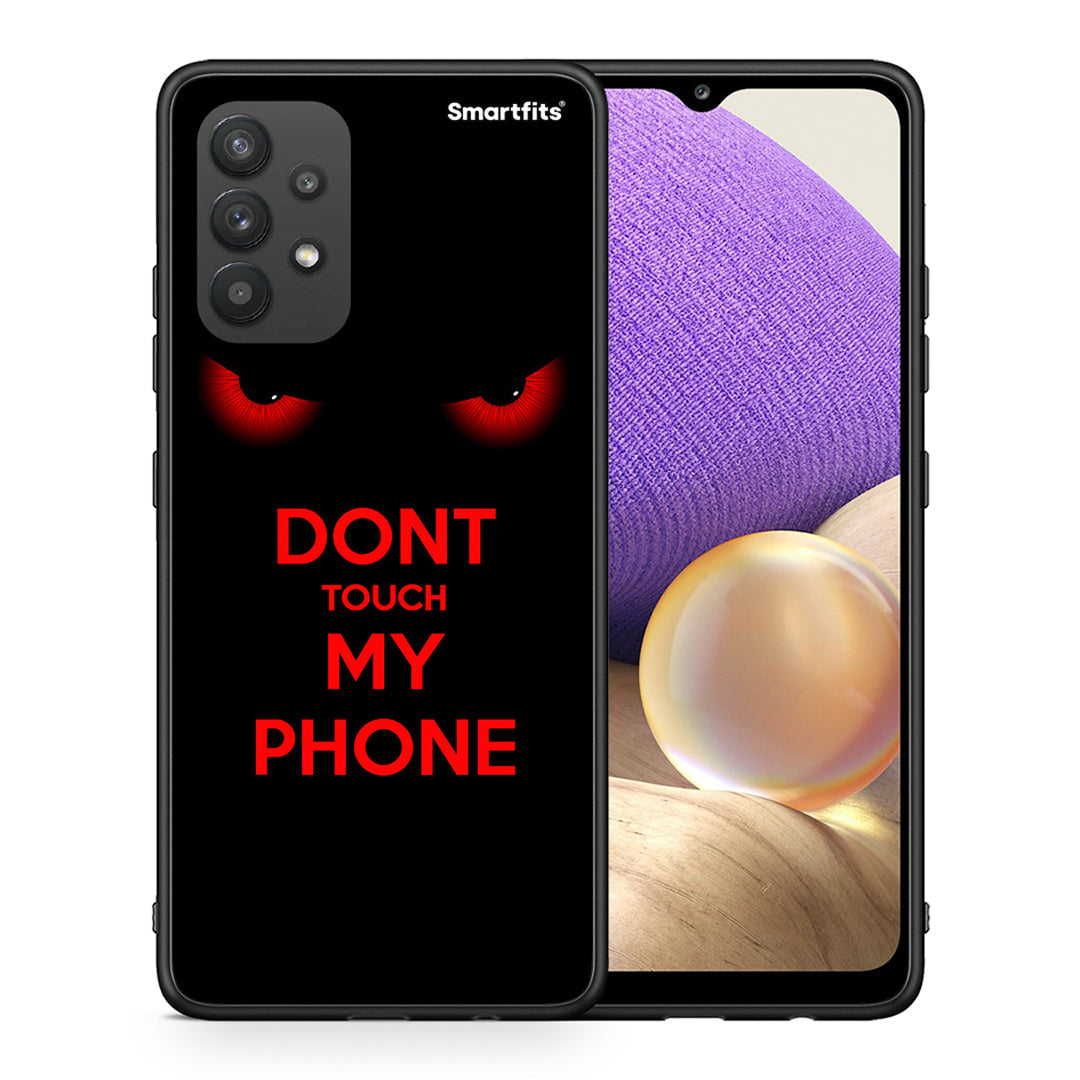 Θήκη Samsung A32 4G Touch My Phone από τη Smartfits με σχέδιο στο πίσω μέρος και μαύρο περίβλημα | Samsung A32 4G Touch My Phone case with colorful back and black bezels